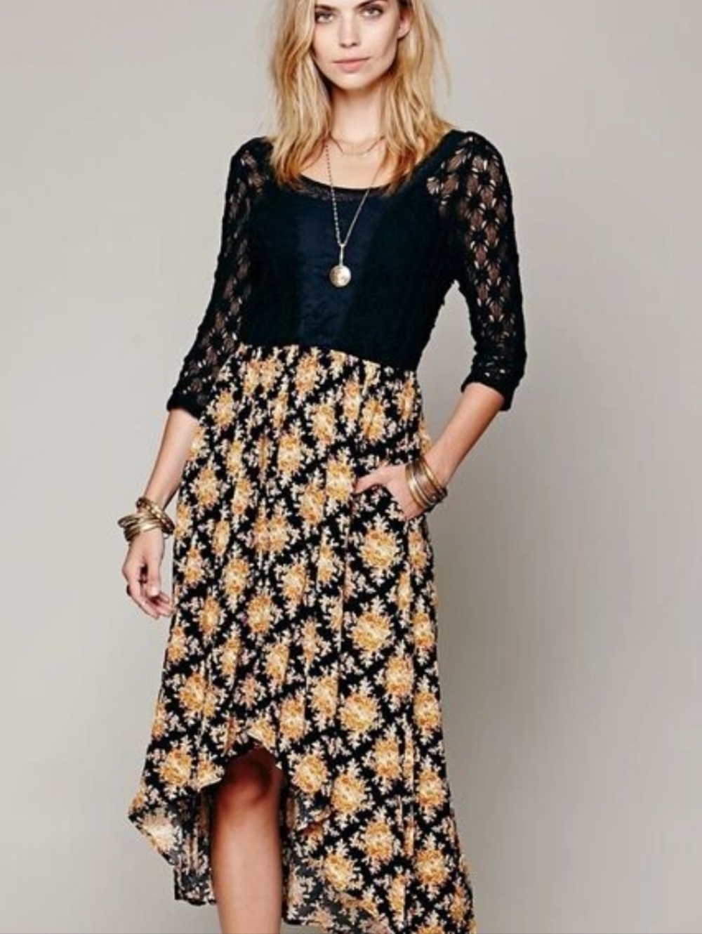 Free People Lonesome Dove Hi-lo Dress